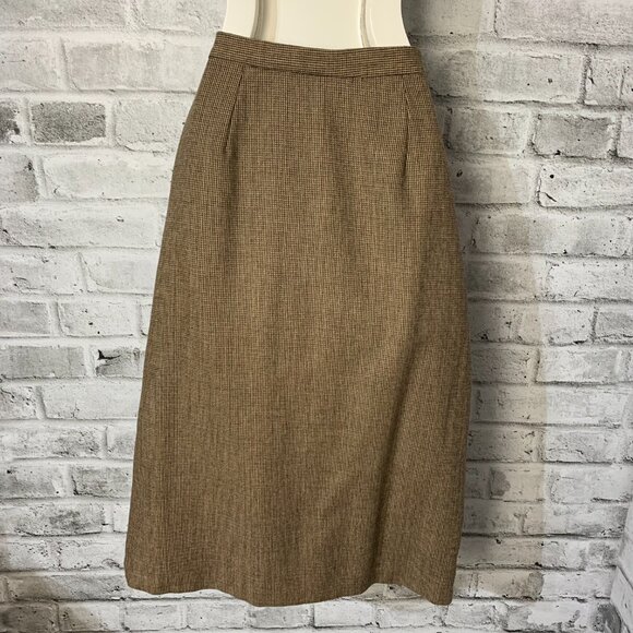 Vintage 60s 70s Tweed Wool Blend Blazer Midi Skirt 2 Piece Mod Retro Set - Picture 6 of 16